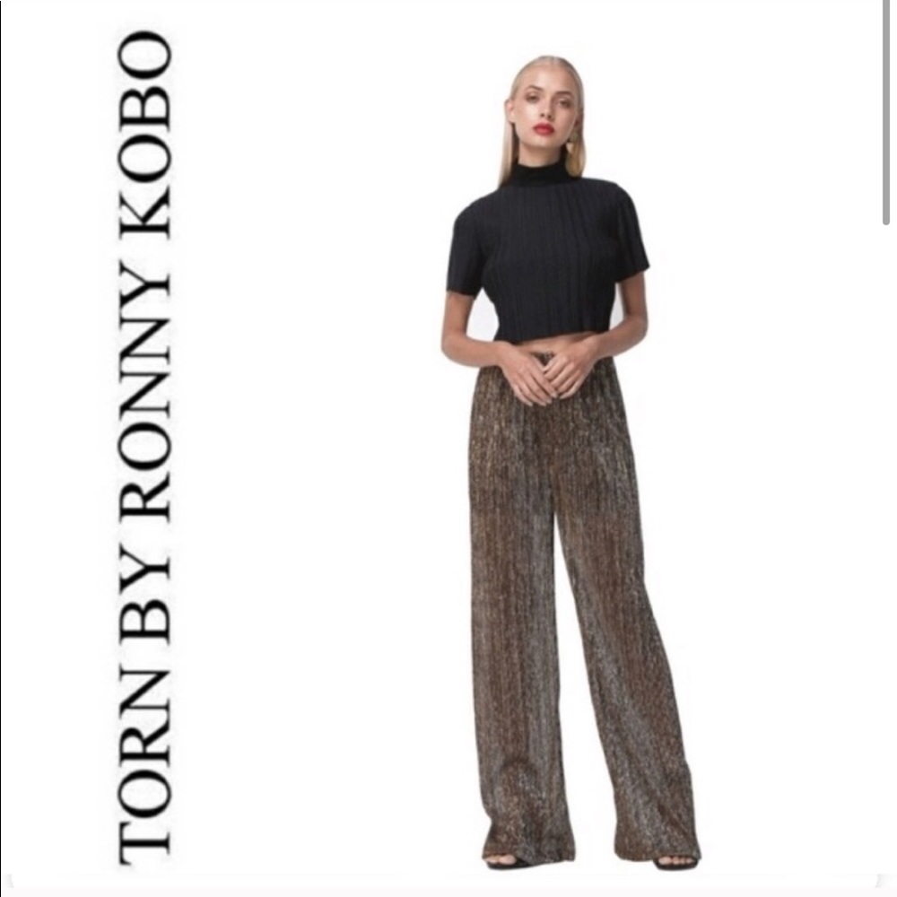 Torn By Ronny Kobo gold pants
